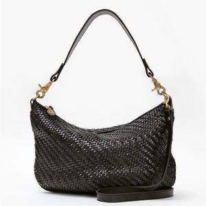 NWOT Clare V Moyen Messenger - Woven Black